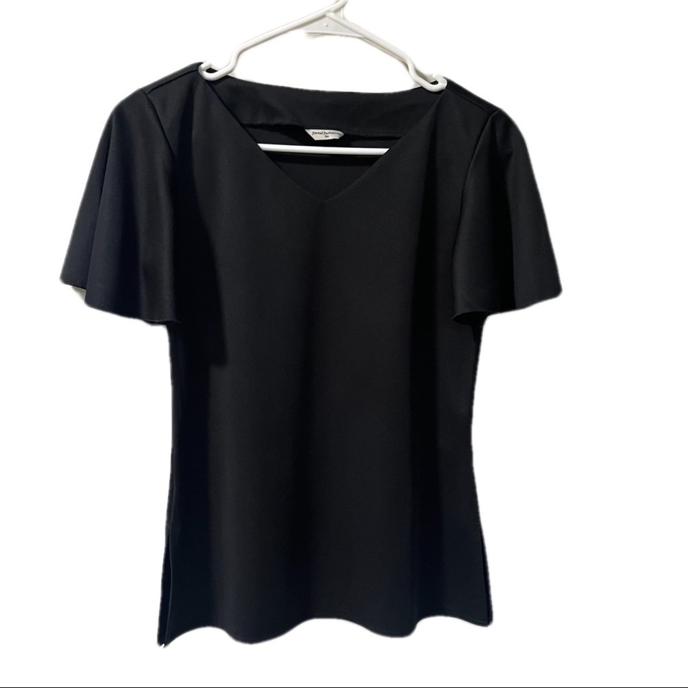 Formal Fashion Inc Size 4 Black Blouse